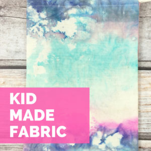 kid made fabric using tissue paper #kidscraft