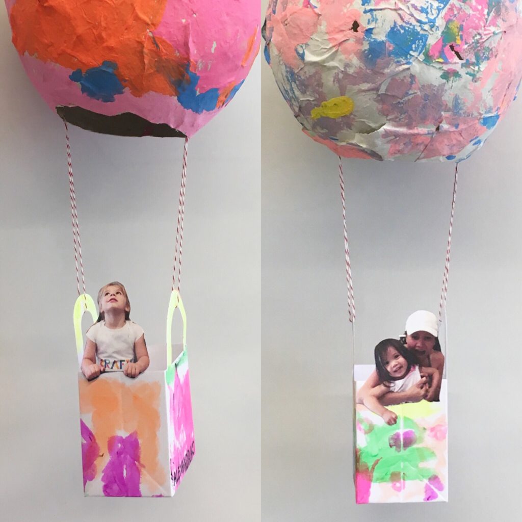 papier mache hot air baloon